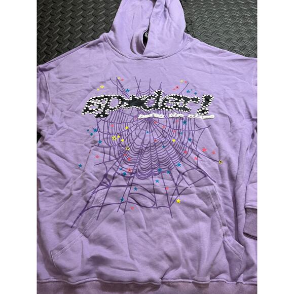 Sp5der Acai Hoodie Purple Streetwear Mens Size Medium Sweatshirt - Picture 3 of 10